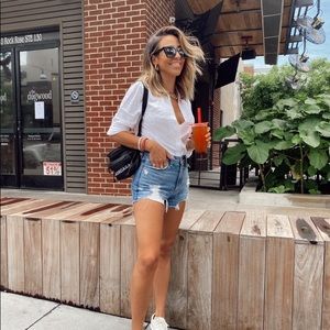 Abercrombie mom high rise shorts